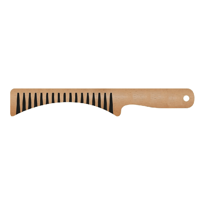 Peigne pour chauve en bois